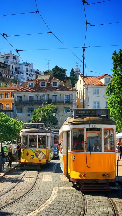 Lisbon Tram, Lisbon Travel Guide, Lisbon Travel, Lisbon Portugal, Public Transport, Lisbon, Cool Places To Visit, Travel Destinations, Beautiful Places