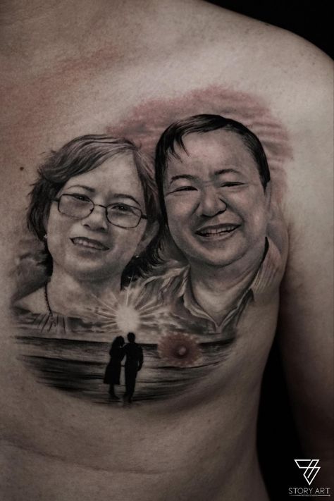 Different Types Of Tattoos, Mom Dad Tattoo Design, Dad Tattoo Design, Honor Your Parents, Mom And Dad Tattoo, Tato Nama, Mom Dad Tattoo, Grandparents Tattoo, Mom Dad Tattoo Designs