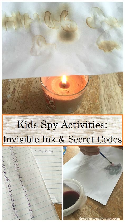 spy activities for kids: how to make invisible ink and write simple messages in code -- great for talking about George Washington's spies for Revolutionary War unit Spy Stem Activities, Constitution Activities For Kids, Spy Activities For Kids, Spy Camp, Spy Activities, Spy School, Nathan Hale, Sensory Exploration, Spy Party