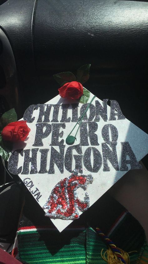 Spanish grad cap Graduation Quotes Cap, Jenni Rivera Graduation Cap, Cap Decoration Graduation High School Mexican, Graduation Cap Ideas Spanish, Grad Caps In Spanish, Graduation Cap Designs Hispanic, Chicana Graduation Cap, Graduation Cap Designs Spanish, Chicano Graduation Cap