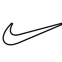 Nike Swoosh Logo Outline Nike Logo Drawing, Logos Drawing, Aesthetic Outline, Nike Drawing, Drawing Logo, Logo Outline, Nike Swoosh Logo, Simple Canvas Paintings, Easy Canvas Art