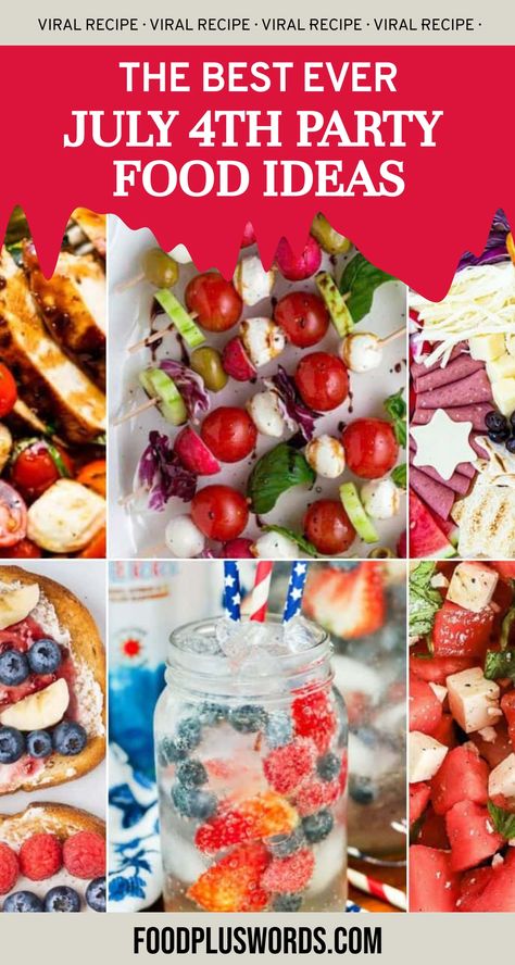 Are you looking for fun ideas for your 4th of July party? How about trying these easy and yummy dishes that everyone will love? From appetizers to main courses to desserts, we've got you covered! These 25 party ideas are perfect for sparking patriotic joy while celebrating Independence Day. Whether you're planning a BBQ, cookout, or grill party, these recipes are simple and delicious. Make your celebration extra special with these mouthwatering food options that won't break the bank. Appetizers For 4th Of July Party, Independence Day Food Ideas, 4th Of July Appetizer Ideas, 4th Of July Food Bbq Party Ideas, Patriotic Appetizers, Grilled Beets, Bbq Party Food, Barbeque Party, Grill Party