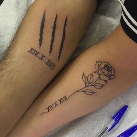 Beauty And The Beast Tattoo, Best Couple Tattoos, Cute Couple Tattoos, Couple Matching Tattoo, Serpent Tattoo, Relationship Tattoos, Couple Tattoos Unique, Couples Tattoo Designs, Inspiration Tattoos