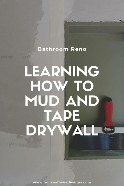 It’s week 7 of the One Room Challenge and this week I’ve been learning how to mud and tape the new drywall in our half bath. I am FAR from being considered an expert on this topic but I wanted to take you along and share our process with you. Hopefully these tips and tricks I’m learning can help you feel a little less intimidated if you’ve been wanting to try this out but have been nervous to give it a go. How To Mud And Tape Drywall, M Learning, One Room Challenge, Challenge Week, Room Challenge, Half Bath, Bathroom Renos, Holiday Entertaining, Drywall