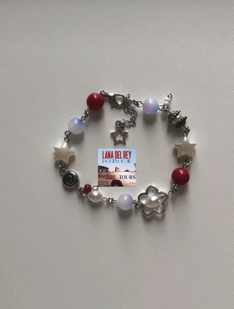 Laufey Inspired Bracelet, Eyepin Bracelet, Lana Del Rey Bracelet, Jewelry Accessories Ideas, Handmade Wire Jewelry, Funky Jewelry, Pretty Bracelets, Beaded Accessories, Cute Bracelets