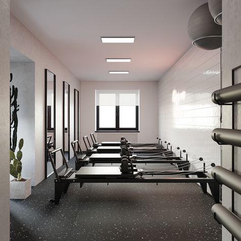 CACTUS PILATES on Behance Home Pilates Room Small Spaces, Home Pilates Room, Pilates Studio Design Interiors, Just Do It For Yourself, Pilates Studio Design, Reformer Studio, Pilates Room, Pilates Inspiration, Do It For Yourself