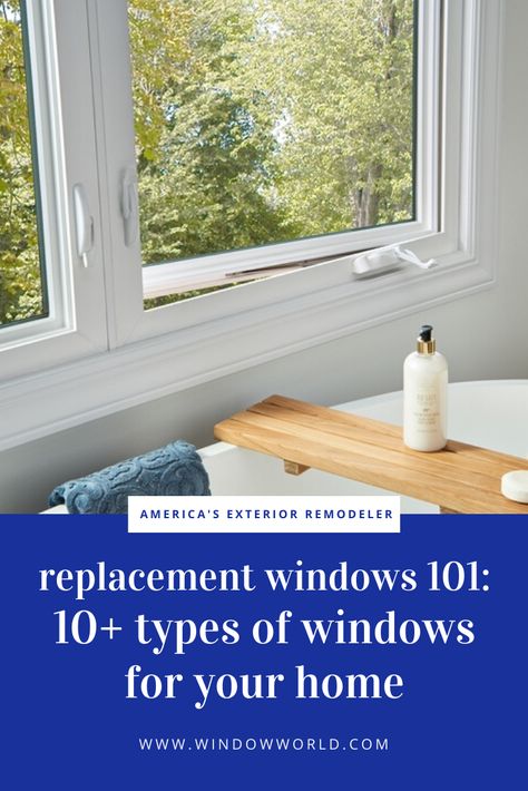 Types Of House Windows, Best Windows For House, Replacement Windows Styles, Types Of Windows Style, Window Types Style, Picture Windows Exterior, Different Types Of Windows, Types Of Windows, Window World