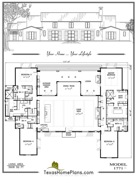 Lodge Plans Layout, Lodge Floor Plans, Classic House Plans, Texas House Plans, Lodge House, Little House Plans, Architectural Design House Plans, House Layout Plans, Floor Plan Layout