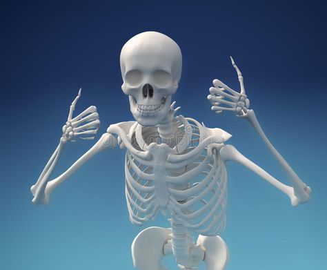 Undead Skeleton, Thumbs Up, The Future, Skeleton, Stock Illustration, Halloween