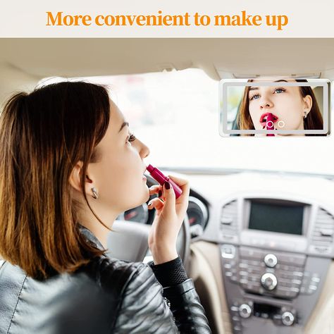 Car Visor Mirror, Car Vanity Mirror, Car Mirror Accessories, Motor Vehicle Mirrors, Mirror Car Accessories, Mirror Accessories, Car Sun Visor, Face Mirrors, Led Makeup Mirror