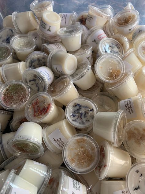 Welcome to Wild Breeze Candles where we have 100% soy candles, wax melts, wax brittle, incense, face & body scrubs, lip balms, body butters and mason jar home décor. Our wax melts are a Coco Apricot Soy Blend and has either dry herbs or glitter. They are easy to use and last for 1-2 weeks on a daily use. To use scoop or squeeze wax out of the plastic container & place in a wax melt warmer or a tea light warmer. Wax cups can be a single use or split in half for two uses. Just depends on h Wax Melt Label Ideas, Packaging Wax Melts, Gel Wax Melts, Wax Melts Storage, Wax Melts Recipes, Wax Brittle, Candle Bouquet, Dry Herbs, Handmade Wax Melts