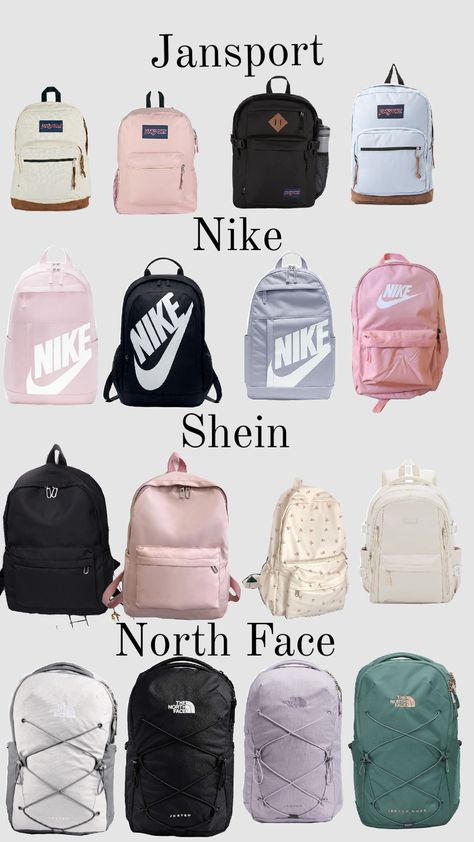 Backpacks ⋆｡‧˚ʚ 🤍 ɞ˚‧｡⋆ School Bag For High School, High School Bags Backpacks, Bookbag Inspo For School, Cute Middle School Backpacks, Backpack Ideas For Middle School, Backpack Ideas Aesthetic, Backpack Ideas For School, College Bag Ideas, Bookbags For Middle School