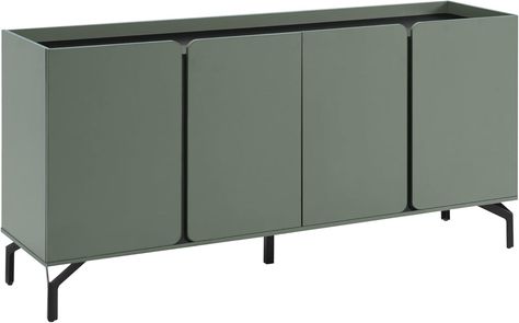 Amazon.com: 24/7 Shop at Home Elwin 60" Modern Sideboard Buffet, Storage Cabinet with Doors and Adjustable Shelves for Dining, Living Room, Kitchen, Entryway, Office, Sage Green & Black : Home & Kitchen Office Sage Green, Modern Sideboard Buffet, Storage Cabinet With Doors, Cabinet With Doors, Entryway Office, Kitchen Entryway, Modern Sideboard, Dining Living Room, Sideboard Buffet