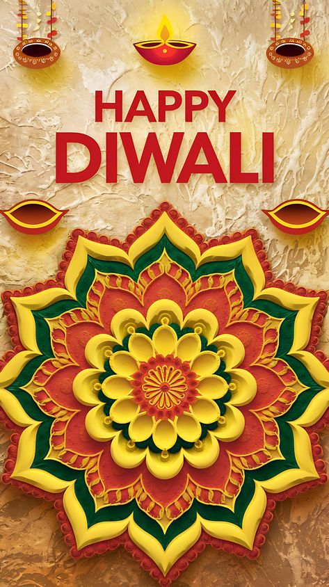 Free Diwali Greeting Card with Rangoli on Textured Background Printrest Images, Deepavali Greetings Cards, Happy Diwali Rangoli, Diwali Fireworks, Hindu Festival Of Lights, Symbol Wallpaper, Happy Diwali Wishes Images, Om Symbol Wallpaper, Diwali Background