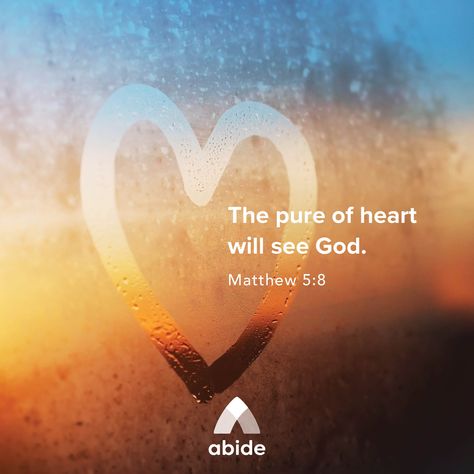 Blessed are the Pure of Heart - Matthew 5:8 | Abide Pure Of Heart, Lord Quote, Bible Verse Pictures, Matthew 5, Gods Girl, Scripture Pictures, Verses Quotes, Holy Ghost, Bible Verses Quotes Inspirational