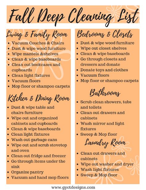 Fall House Cleaning, Deep Cleaning House Checklist One Day, October Cleaning Checklist, September Cleaning Checklist, Fall House Cleaning List, Autumn Cleaning Checklist, Fall Decluttering Checklist, Thanksgiving Cleaning Checklist, Fall Cleaning Schedule