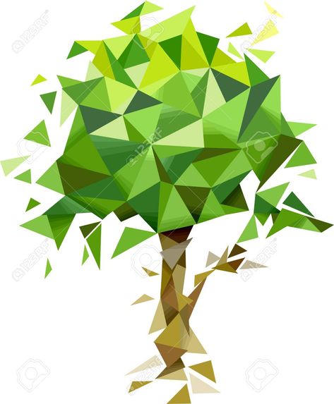 Illustration Of An Abstract Tree With A Geometric Design Stock Photo, Picture And Royalty Free Image. Image 40109229. Geometric Tree, Geometric Trees, Abstract Tree Painting, Polygon Art, Tree Tattoo Designs, Tree Sketches, Geometric Design Art, Geometric Drawing, Abstract Tree