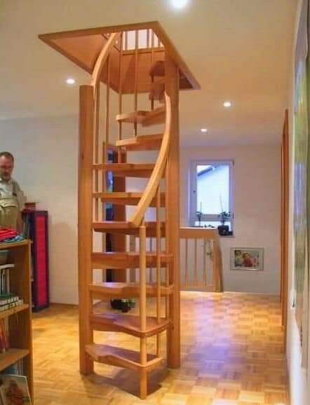 A Walk In Closet, Loft Staircase, Tiny House Stairs, Loft Stairs, Loft Ladder, Attic Stairs, Attic Renovation, Attic Spaces, Home Stairs Design