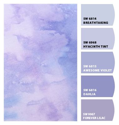 Shades Of Periwinkle, Periwinkle Paint, Periwinkle Bedroom, Periwinkle Room, Lavender Bedroom, Peach Palette, Paint Color Inspiration, Lee Ann, Paint Colors For Home