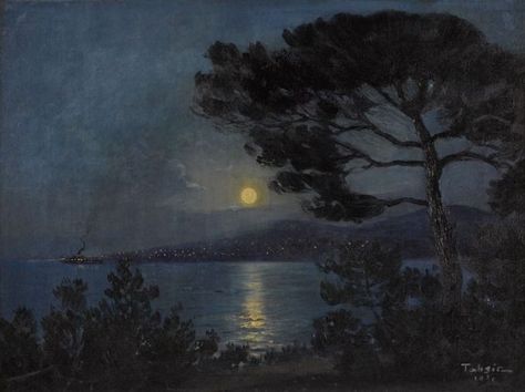 Sebastian Pether, Moonlit Beach, Outdoor Water Features, Dark Paintings, Friend Painting, Moonlight Painting, Definition Art, Beach Painting, Moon Art