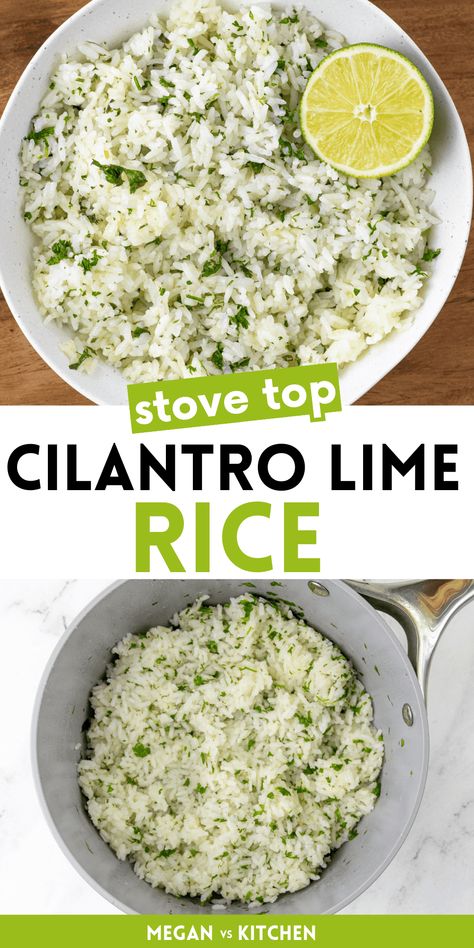 Cilantro Lime Rice (Rice Cooker & Stovetop) Mexican Pool, Vday Dinner, Cabin Meals, Picnic Dishes, Fajita Bowl, Cilantro Lime Rice Recipe, Mexican Entrees, Lime Rice Recipes, Cilantro Rice