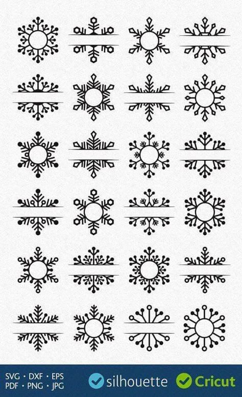 Snowflake Monogram, Monogramm Alphabet, Snowflake Svg, Idee Cricut, Christmas Cricut, Christmas Frame, Christmas Doodles, Christmas Frames, Diy Cricut