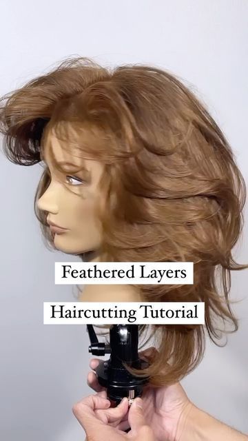 80s Feathered Bangs, Long Feathered Layers Haircuts, Diy Feathered Bangs, 80s Layered Haircut Medium, Diy Feathered Haircut, Feathered Hair Tutorial, How To Feather Your Own Hair, How To Shag Haircut, Feathered Layers Medium Hair