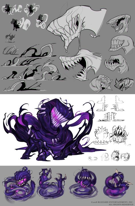 ArtStation - Orphea Concept Art, Oscar Vega Slime Art Reference, Monster Creature Concept Art, Teeth Monster Art, Concept Design Character, Magical Eyes Art, Slime Creature Concept Art, Slime Monster Concept Art, Slime Creature Art, Closed Wings Drawing