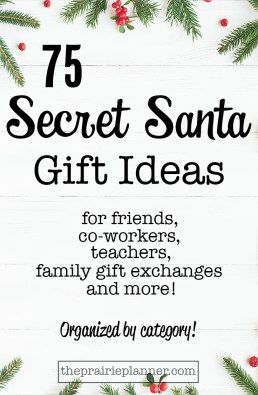 75 Secret Santa Gift Ideas for School, the Office, and More! A gift buying guide for this holiday season! Great ideas for family gift exchanges, friends, co-workers, teachers, and more! Organized by category: Christmas gifts for lunch mates, drink lovers, the quirky, literature lovers, the classroom, inspiration and relaxation, organization, sweet tooths, gift basket lovers, winter, minimalists, and everything else! Secret Santa Note, Secret Santa Poems, 10 Secret Santa Gifts, Secret Santa Ideas, Santa Notes, Work Secret Santa, Family Gift Exchange, Yankee Swap Gift, Secret Santa Gift Ideas