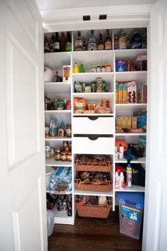 How to get the most pantry storage from a small space Reach In Pantry, Pantry Redo, Tiny Pantry, Deep Pantry, Kitchen Appliance Storage, Pantry Remodel, Pantry Shelving, Construction Ideas, Pantry Closet