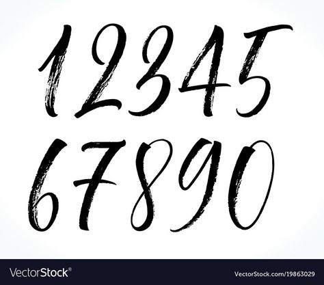 Gangster Letters, Lettering Numbers, Calligraphy Fonts Alphabet, Number Fonts, Wooden Advent Calendar, Number Tattoos, Calligraphy Handwriting, Handwritten Letters, Numbers Font