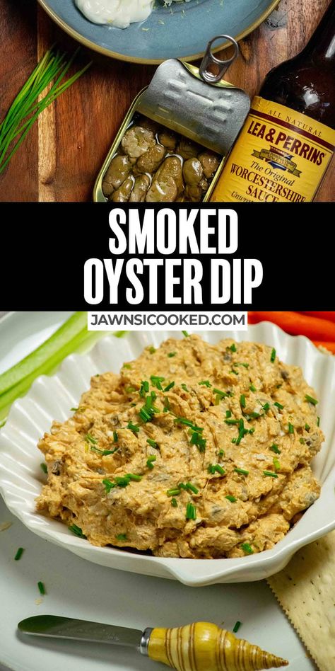 Recipes Using Canned Smoked Oysters, Oyster Dip Recipes, Smoked Oysters Recipes, Smoked Oyster Dip, Smoked Oyster Recipes Canned, Smoked Oyster Recipes, Canned Oyster Recipes, Salmon Tapas, Oyster Dip