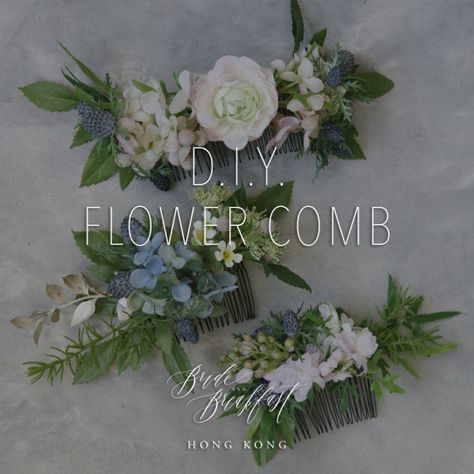 comb Bride And Breakfast, Diy Wedding Hair, Floral Comb, Floral Hair Combs, Flower Comb, Natural Flowers, Hair Flowers, Floral Tape, My Obsession