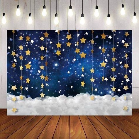 Vinyl Photo, Idee Babyshower, Party Fotos, Twinkle Twinkle Baby Shower, Kids Birthday Party Decoration, Star Photography, Space Birthday, Space Party, Star Party