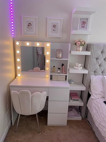 Anna Schottin's Amazon Page Room Needs From Amazon, Room Decoration Inspiration, Ideas Bedroom Decoration, Girly Hangout Room, Room Girls, Anna Schottin, Room Ideas For 10 Year Girl, Make Up Room Decoration Ideas, Room Makeover Bedroom Ideas