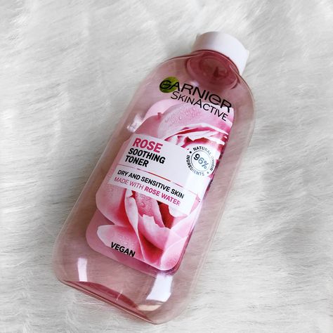 Garnier soothing rose toner #skincareroutine #rosescented Garnier Toner, Garnier Rose Water, Rose Scented Products Skin Care, Rose Moisturizer, Garnier Skin Care, Gel Antibacterial, Rose Toner, Rose Water Toner, Facial Products