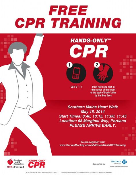 Learn How to Do Hands-Only CPR to the Beat of Stayin’ Alive Hands Only Cpr Poster, Cpr Poster, Learn Cpr, Cpr Training, Cpr, Staying Alive, Flyer Template, Medical, Feelings