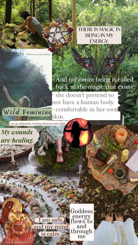 Spiritual Vision Board, Goddess Aesthetic, Divine Goddess, Hippie Lifestyle, Magical Life, Life Board, Magic Aesthetic, Soul Healing, Goddess Energy