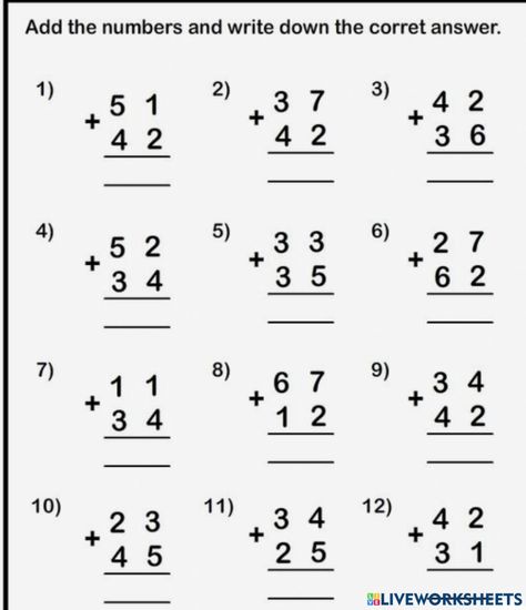 Primary Math Worksheets, Year 2 Maths Worksheets, Year 1 Maths Worksheets, Math Division Worksheets, Kindergarten Addition, Year 1 Maths, 2nd Grade Spelling, Maths Resources, Maths Worksheets