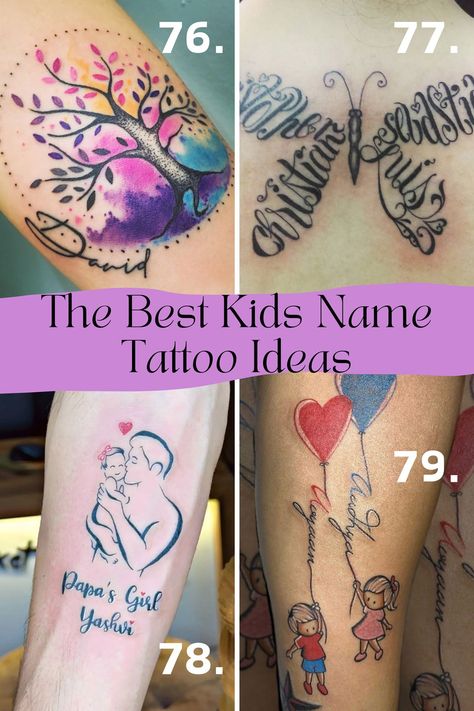 Tattoo Ideas Kids Names Unique, Tattoo Ideas Kids Names, Tattoo Ideas With Kids Names, Tattoo Ideas Kids, Kid Name Tattoo Ideas Mothers, Kids Name Tattoos, Kids Names Tattoo, Kids Name Tattoo, Bracelet Tattoos With Names