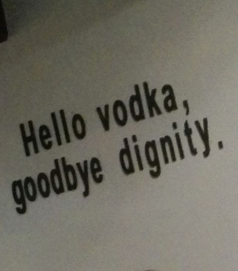 Im In Your Walls, Vodka Aesthetic, Zero Aesthetic, Everything Aesthetic, Money Is Everything, Fun Phrases, Alcohol Aesthetic, Puff And Pass, Dark Anime