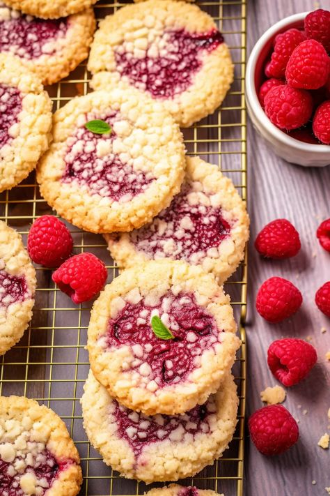 Raspberry Crumble Cookies Costco Raspberry Crumble Cookies Recipe, Costco Raspberry Crumble Cookies, Crumble Cookies Recipe, Raspberry Crumble Cookies, Raspberry Pie Filling, Crumble Cookie Recipe, Crumble Cookies, Raspberry Crumble, Raspberry Cookies