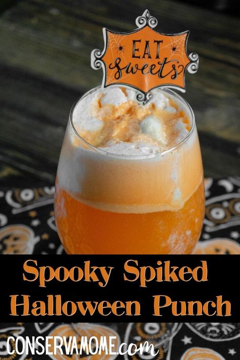 This delicious spooky spiked halloween punch recipe is the perfect halloween cocktail. Easy to make and filled with delicious flavors everyone will love this tasty and refreshing cocktail treat. #halloweenpartyidea #spikedpunch #halloweencocktail Spiked Halloween Punch, Spiked Punch, Halloween Punch Recipes, Halloween Punch, Halloween Cocktail, Pumpkin Cheesecake Recipes, Refreshing Cocktail, Punch Recipe, Cocktail Garnish