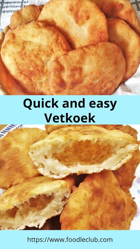 Vetkoek In Airfryer, Vetkoek With Self Raising Flour, Maklike Vetkoek Deeg Resep, Vetkoek Recipe Easy, Vet Koek Recipe, Fat Cake Recipe, Vetkoek Recipe, Fat Cakes Recipe, Mince Dishes