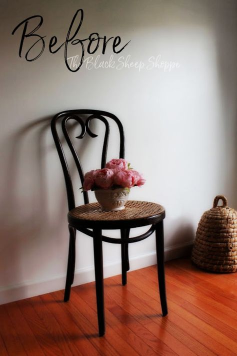 Bentwood Chairs Makeover, Bentwood Chairs Wedding, Stained Wood Furniture, Granny Magic, Parlor Chair, Cafe Chair, Right Or Wrong, Chair Makeover, Bentwood Chairs