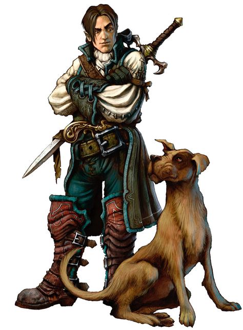 Hero & Dog Art - Fable 2 Art Gallery Fable Ii, Fable 2, Fable 3, Video Game Art, Dnd Characters, Character Portraits, Dog Art, Character Concept, Dungeons And Dragons