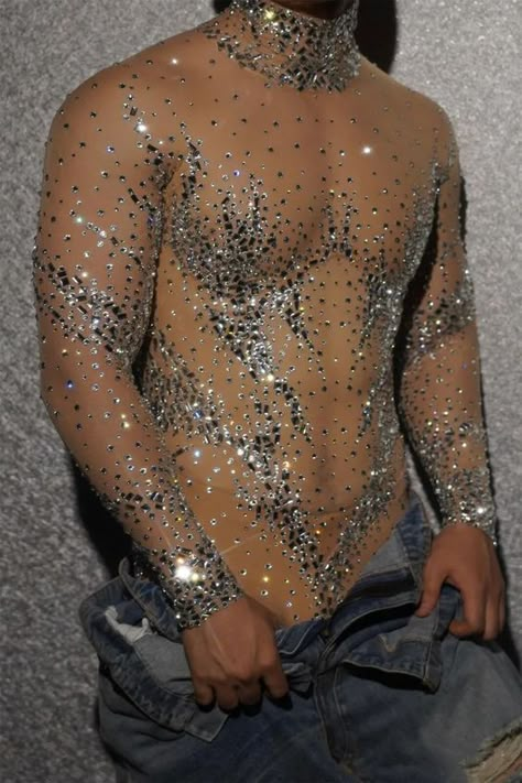 horrible material didnt fit recommended not to get tbh Men’s Dance Costumes, Rhinestone Dance Costume Ideas, Men Bodysuit, Stage Aesthetic, Halloween Costumes Men, Gay Clothes, Go Go Dancer Costume, Gay Outfits, Mens Bodysuit