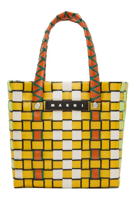 Discover great products at the best prices at Dealmoon. Marni Kids Yellow Micro Basket Tote. Price:$84.00 at SSENSE Basket Tote, Straw Bags, Luxury Handbags, Coupon Codes, Branding Design, Online Shopping, Women's Clothing, Handbags, Yellow