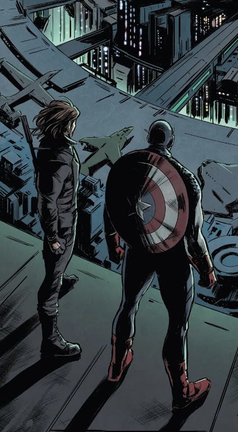 Bucky Natasha Fanart, Steve Rogers Comic Icons, Comic Bucky, Cap And Bucky, Captain America Aesthetic, Winter Soldier Wallpaper, Captain America Art, Bucky Barnes Captain America, Captain America And Bucky