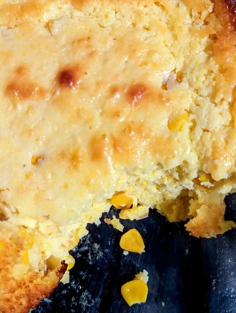 Joanna Gaines Cornbread Recipe, Joanna Gaines Corn Casserole, Spoonbread Recipes, Gaines Family Chili, Cornbread With Cream Corn, Joanna Gaines Thanksgiving, A Year Challenge, Corn Spoonbread, Corn Spoon Bread